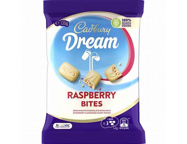 Cadbury dream rasberry bites food facts