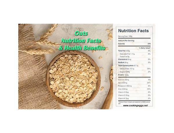 Cafe oat food facts