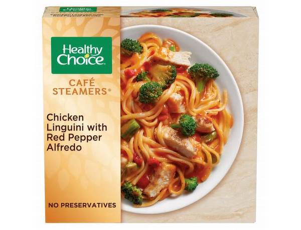 Cafe steamers chicken linguini with red pepper alfredo food facts