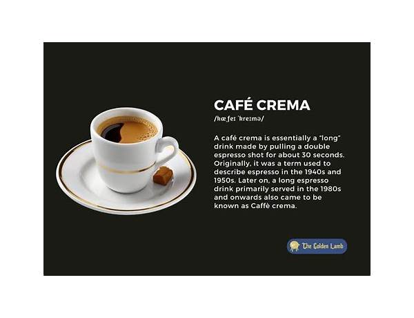 Caffè crema ingredients