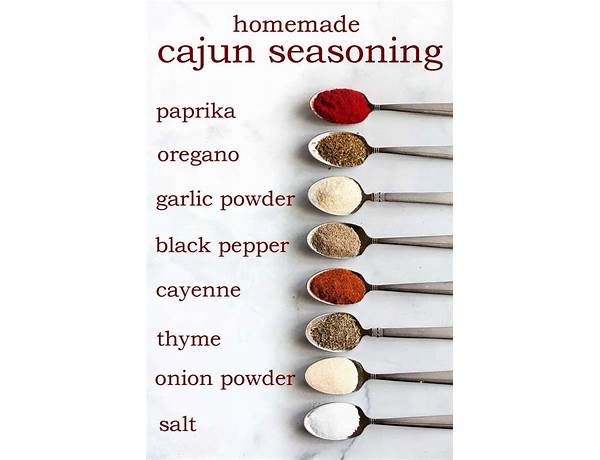 Cajin seasoning ingredients