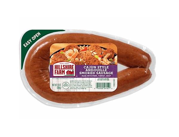 Cajun style andouille smoked sausage, made with pork food facts