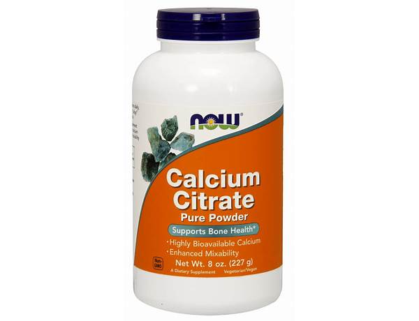 Calcium citrate ingredients