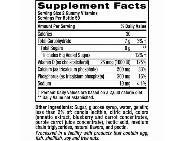 Calcium citrate nutrition facts