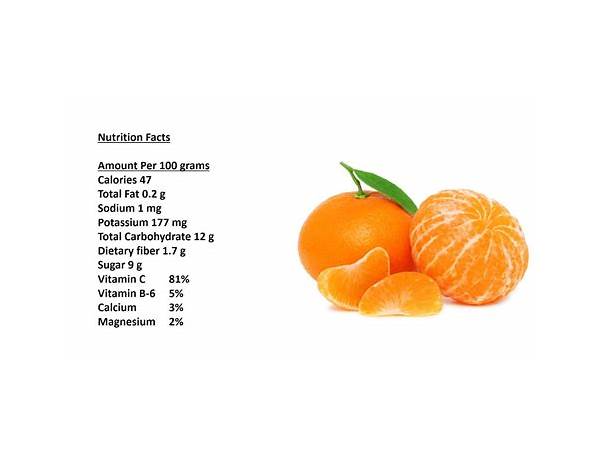 California mandarins food facts