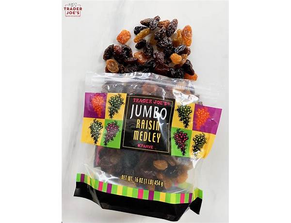 California medley jumbo raisins nutrition facts