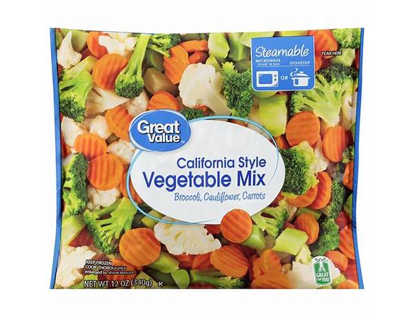 California style vegetable mix food facts