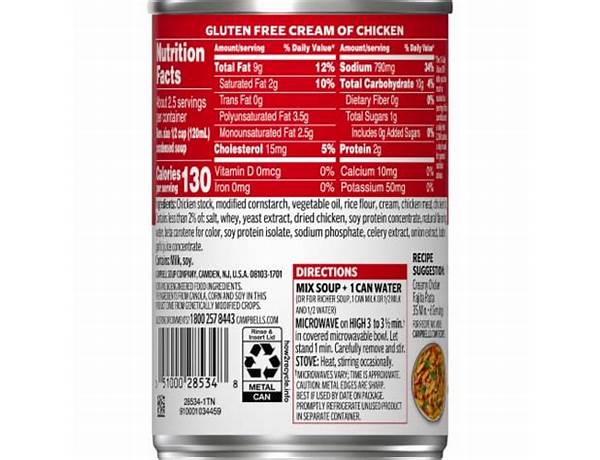 Campbells glutten free nutrition facts