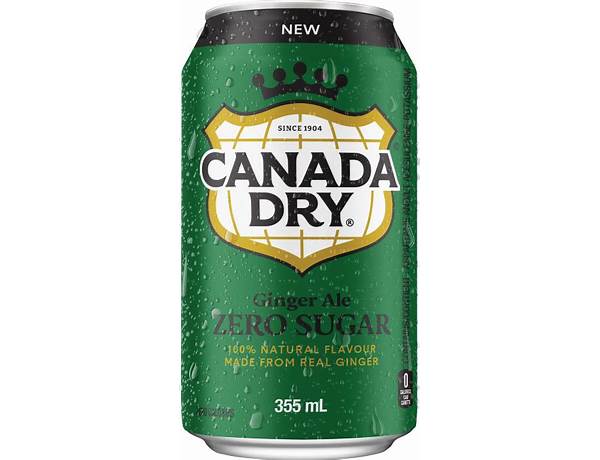 Canada dry zero sugar nutrition facts