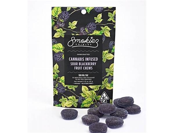 Cannabis-infused sour blackberry fruit chews ingredients