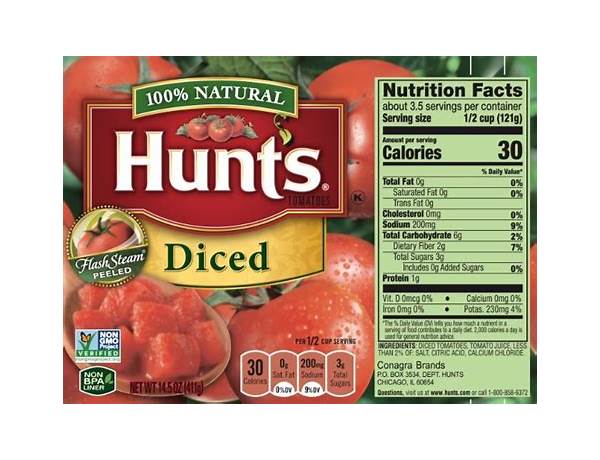 Canned diced tomatoes nutrition facts