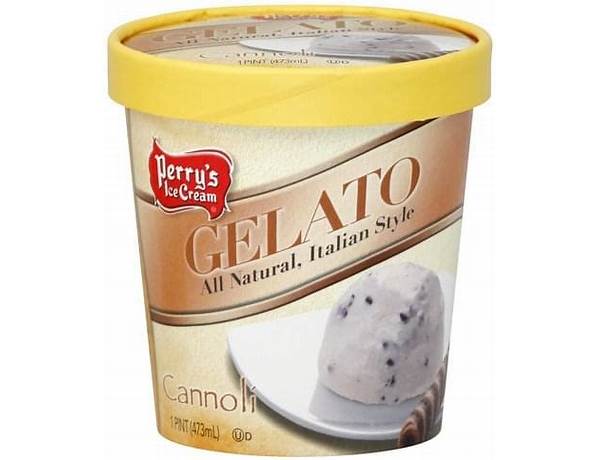 Cannoli chip gelato nutrition facts