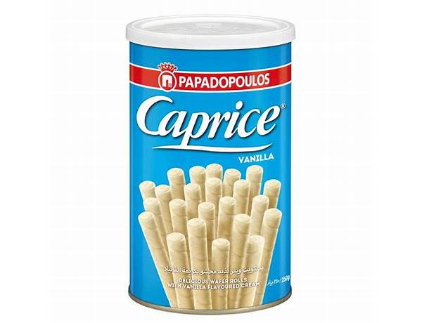 Caprice vanilla food facts