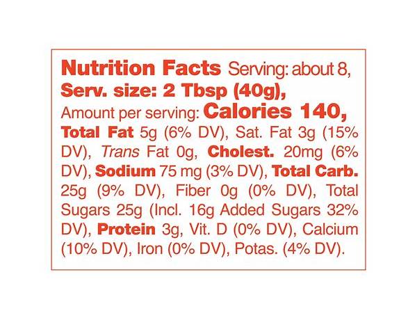 Caramel cajeta, caramel nutrition facts