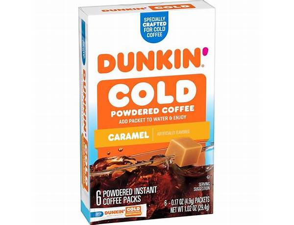 Caramel cold powdered coffee food facts