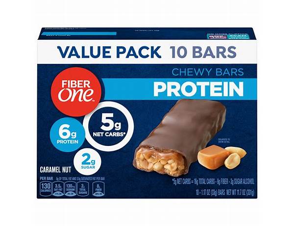 Caramel nut protein bar food facts