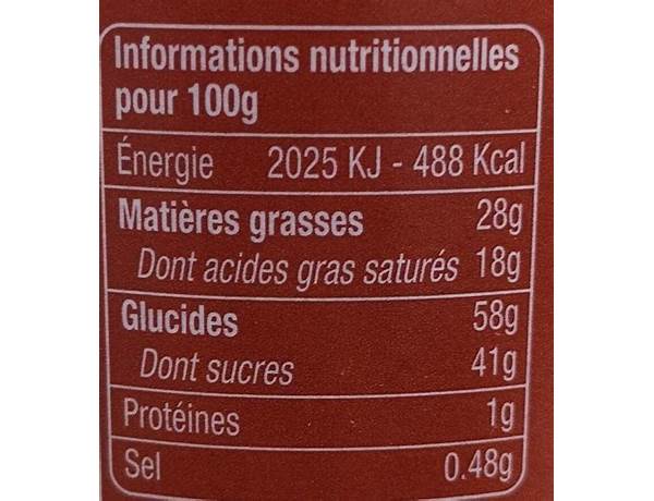 Caramel salé nutrition facts