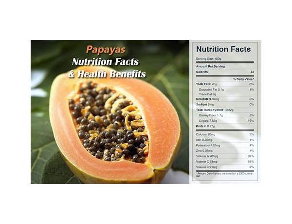 Caribbean red papaya nutrition facts