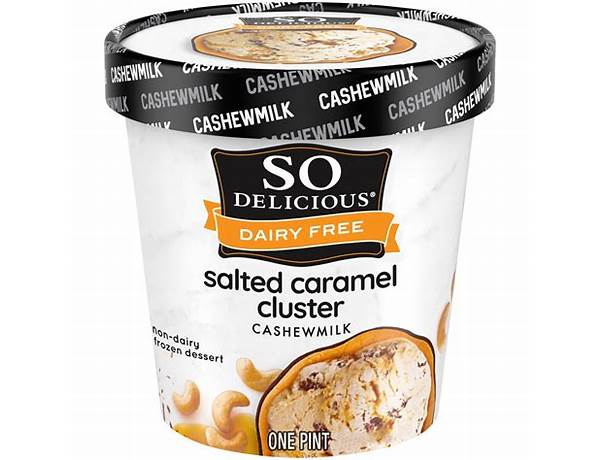 Cashew milk ice cream salted caramel cluster food facts