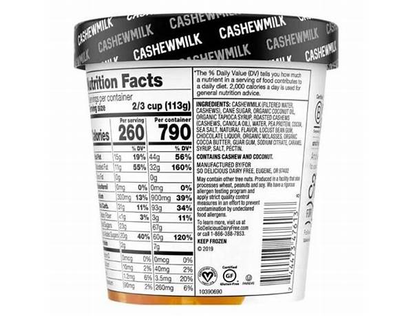 Cashew milk ice cream salted caramel cluster nutrition facts