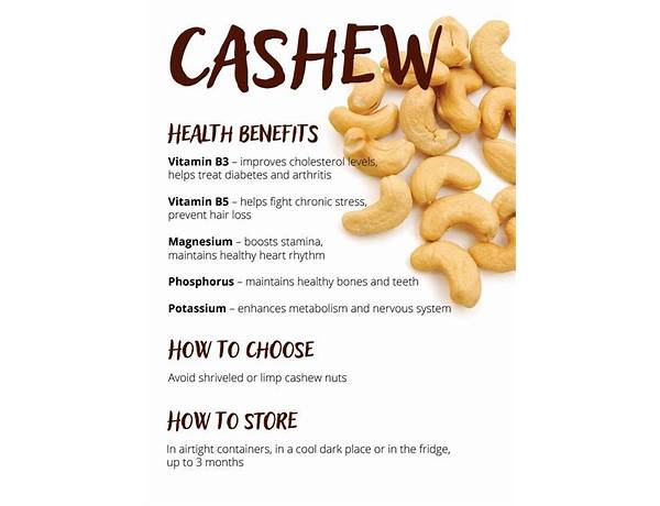 Cashew salz food facts