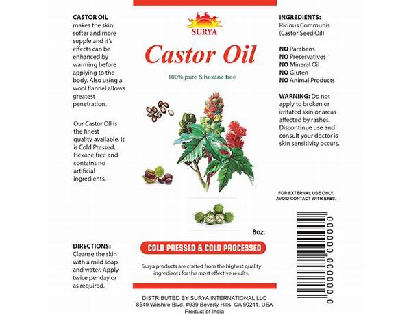 Castor oil food facts