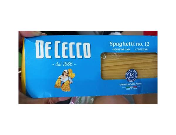 Ce cecco spaghetti no. 12 food facts