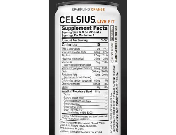 Celsuis food facts