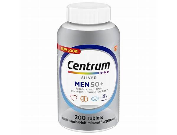 Centrum silver men 50+ food facts