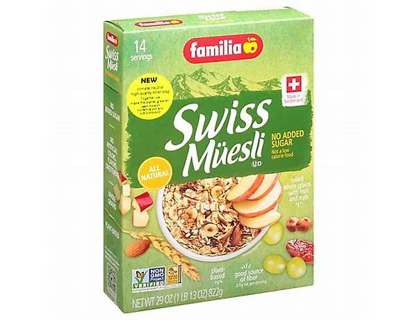 Cereal muesli nosgr added food facts