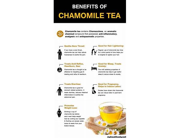 Certified organic soothing chamomile herbal tea nutrition facts