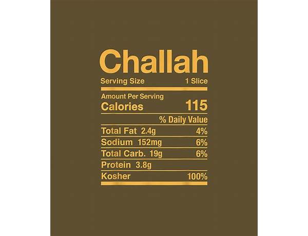 Challah nutrition facts