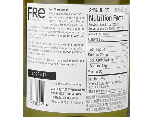 Chardonnay nutrition facts