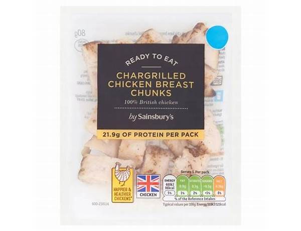 Chargrilled chicken breast chunks nutrition facts