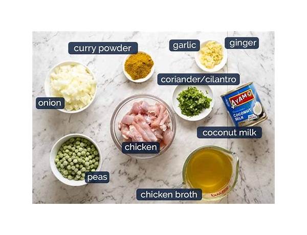Charlie’s chicken curry ingredients