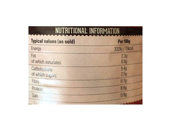 Charlie’s chicken curry nutrition facts