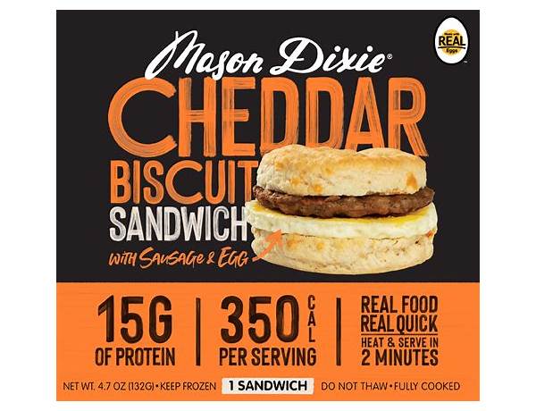 Cheddar biscuit sandwiches with sausage & egg food facts