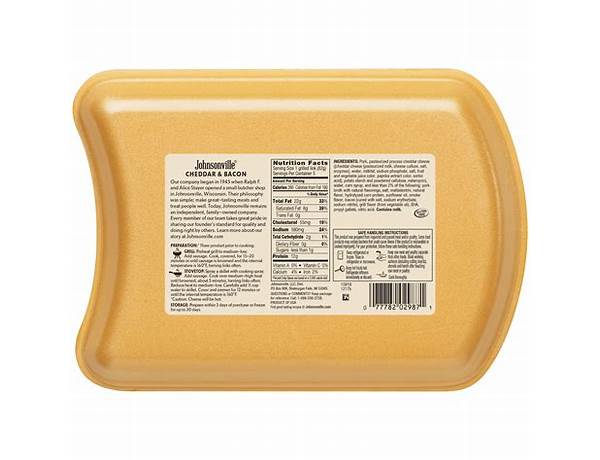 Cheddar brats nutrition facts