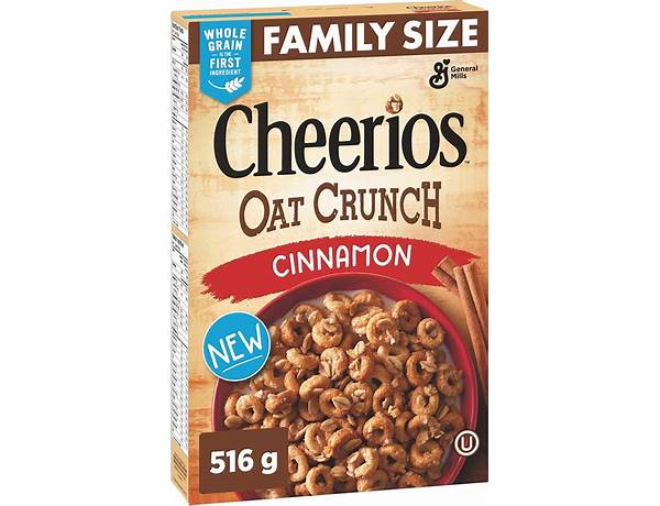 Cheerios oat crunch cinnamon food facts