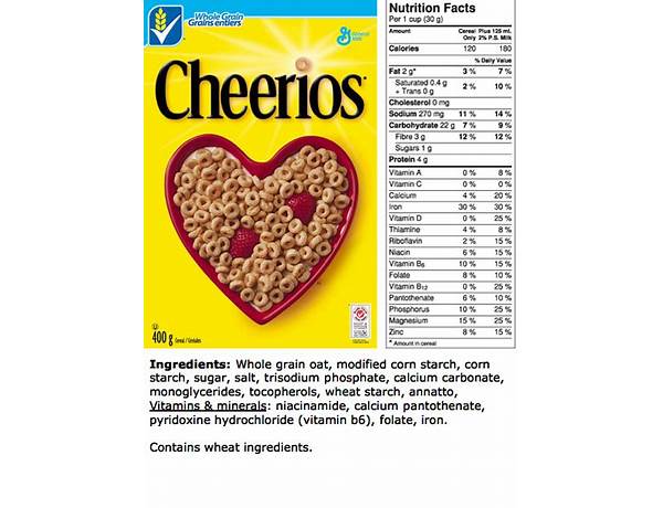 Cheerios original food facts