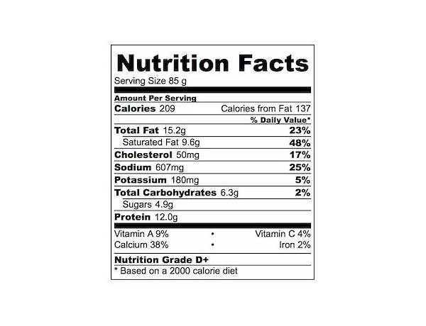 Cheese dip nutrition facts