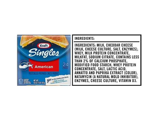 Cheese singles ingredients