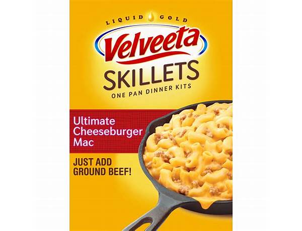 Cheeseburger macaroni dinner kit pasta & cheese sauce mix food facts