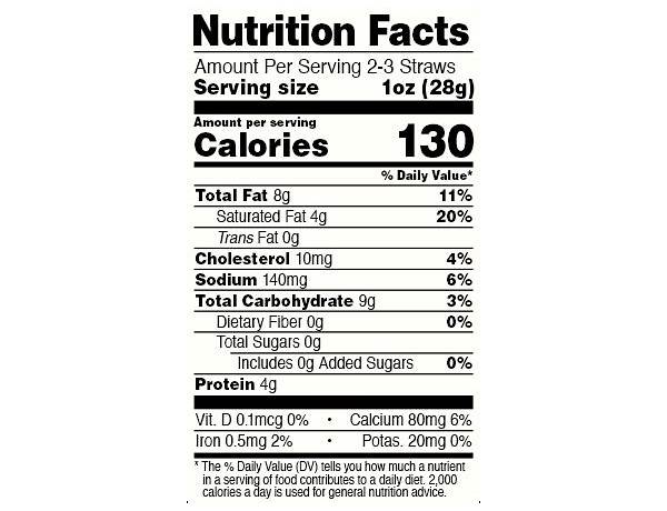Cheesy streer nutrition facts