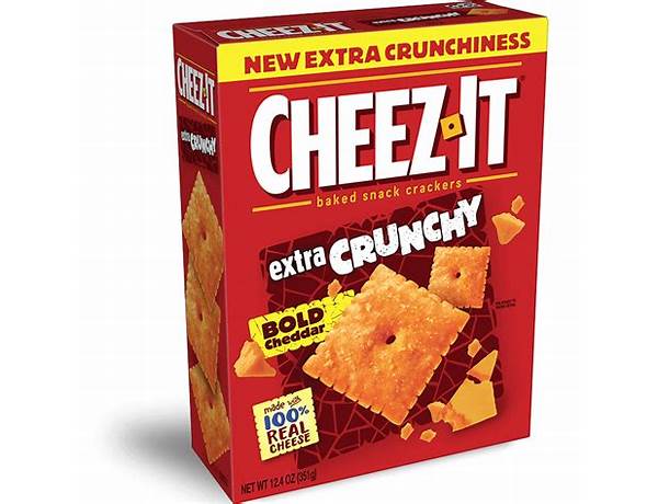 Cheez-it extra crunchy bold cheddar snack crackers food facts