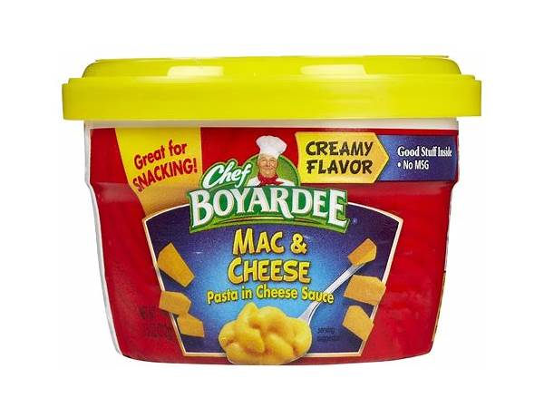 Chef boyardee microwavable macaroni and cheese, 7.5 oz food facts