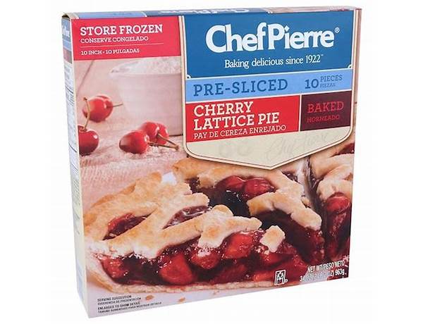 Chef pierre pre sliced cherry lattice pie ingredients