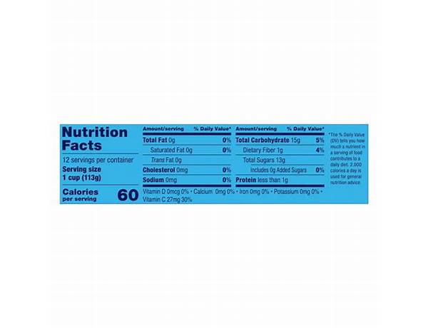 Cherry mixed fruit in 100% fruit juice food facts