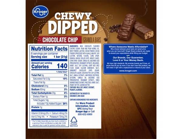 Chewy dipped nutrition facts