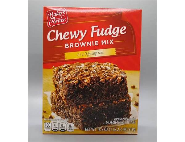Chewy fudge brownie mix, chewy fudge food facts